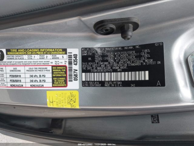 Toyota Sienna Xle 7 Passenger Image 10