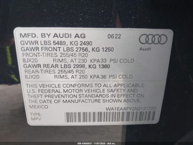 Audi Q5 Premium Plus 45 Tfsi S Line Quattro S Tronic Image 3