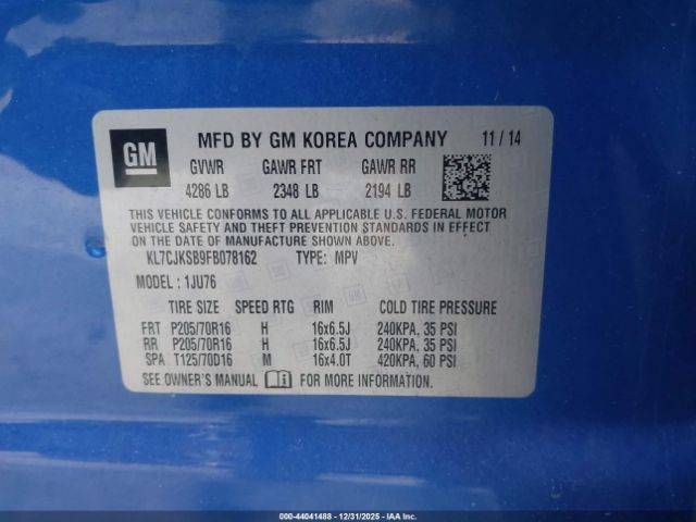 Chevrolet Trax 1ls Image 10