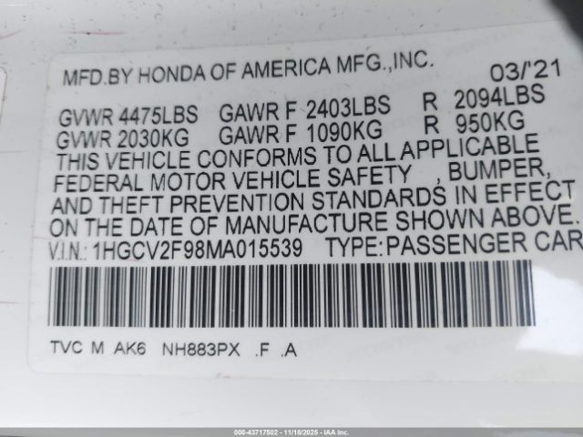 Honda Accord Touring Image 11