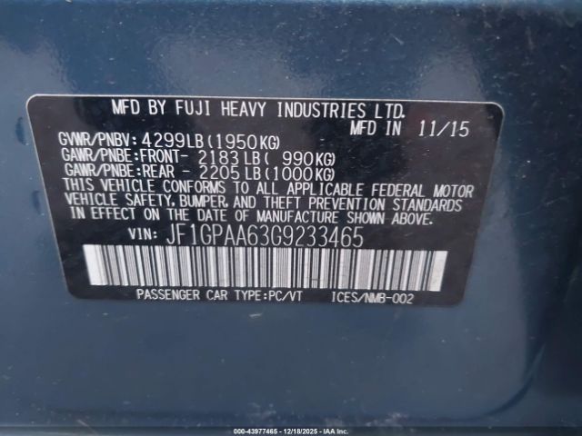 Subaru Impreza 2.0i Image 9