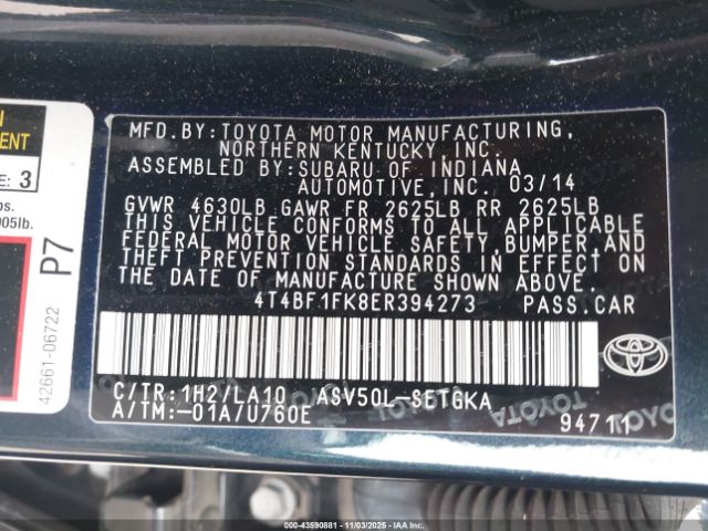 Toyota Camry Xle Image 2